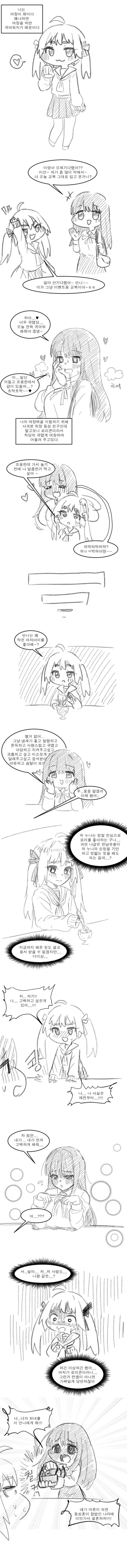 여장ㅅㅌ가 미녀누님 속여서 친구하는 만화(은색의하늘) - 이미지 2