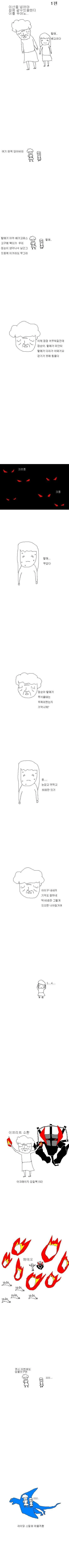 고전) 할머니와 손녀 만화.manhwa