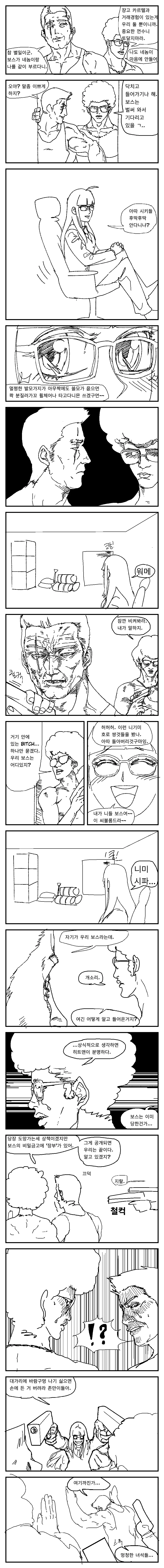 보스가 여고생이 되어버린 만화.