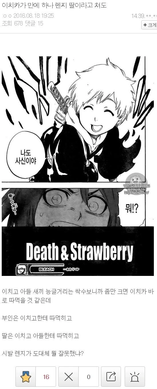 블리치 완결 당시 만화 갤러리.manga