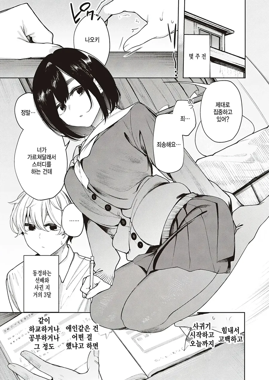 좋아하는 선배와 사귄지 3달정도 지났다.manga