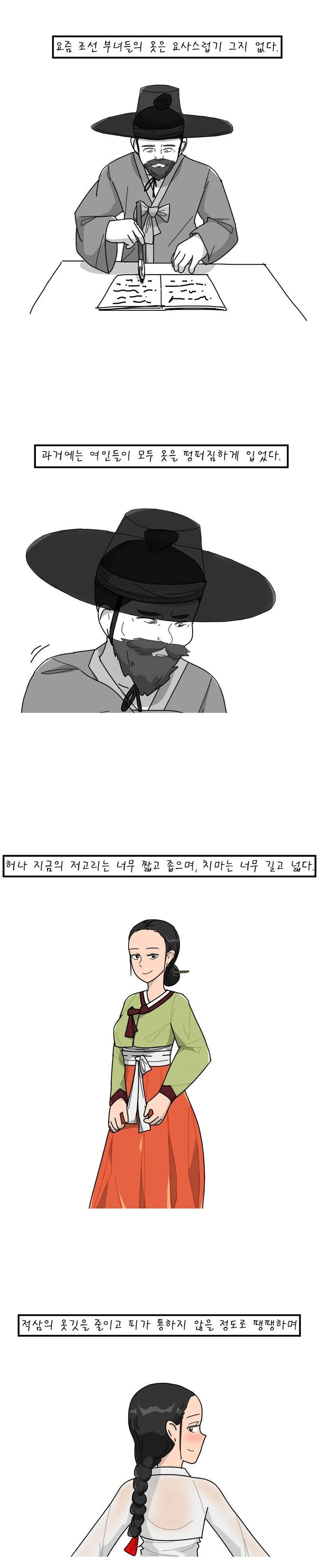 조선시대 부녀들의 옷.Manhwa