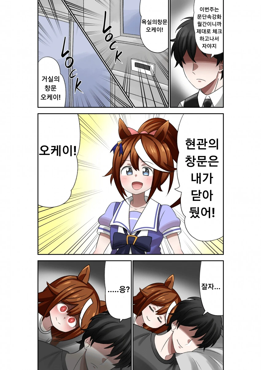 집안 문단속 하는 만화