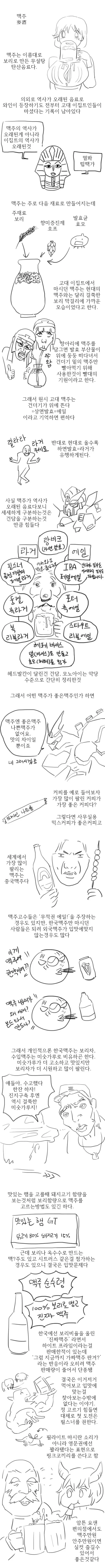 맥주 마시는 만화
