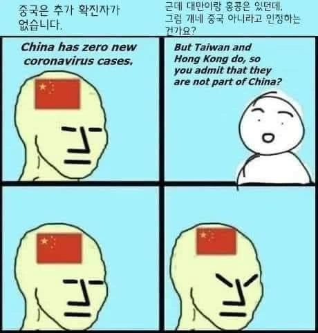 중국에 추가 확진자가 없다는 Comic