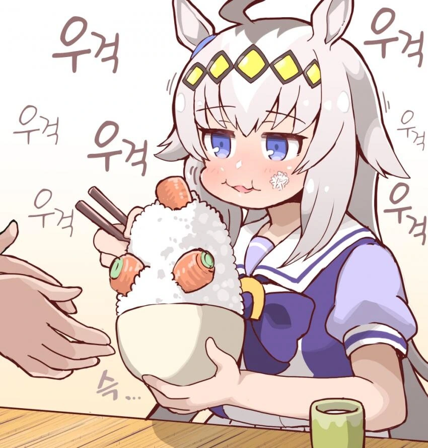 말딸) 밥먹는 우마무스메를 건드려 보았다.manga - 이미지 3