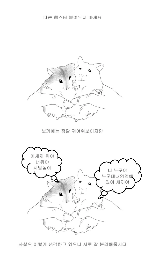 햄스터들을 붙여두지 마세요.manwha