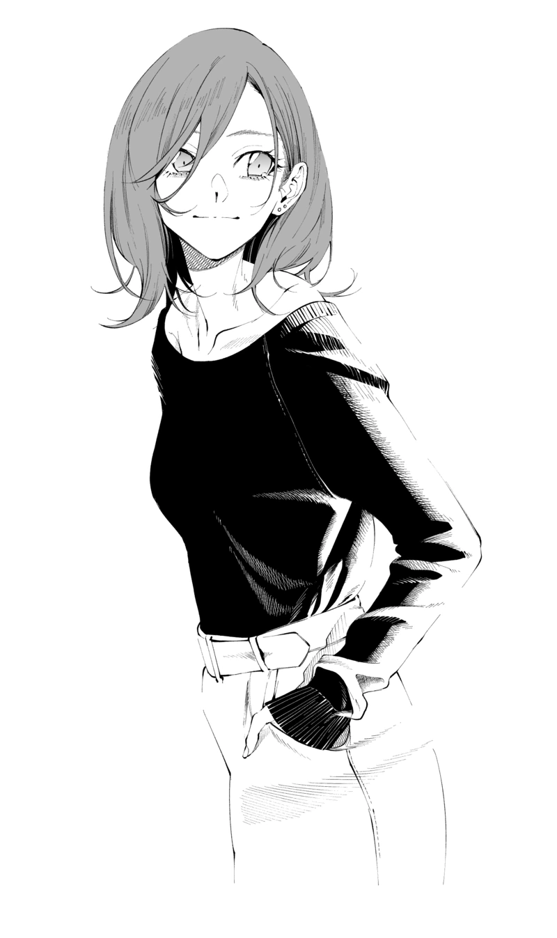 여자 선배가 한쪽으로만 머리 넘기는 manga