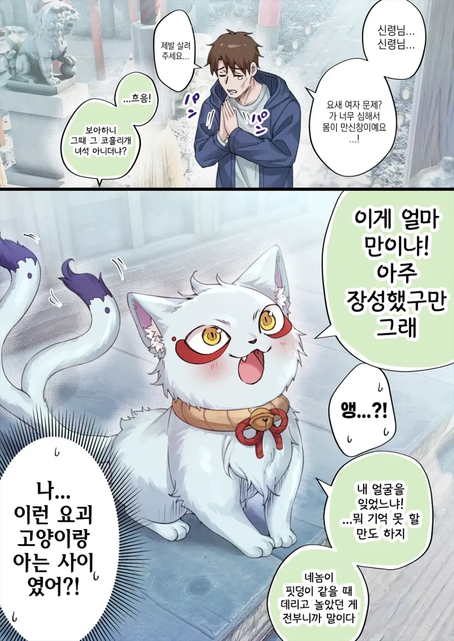 고양이 신령 나오는 만화
