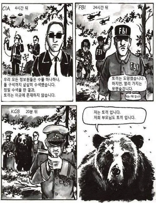 이 풍자 만화 잘 보니까 FBI 얘네
