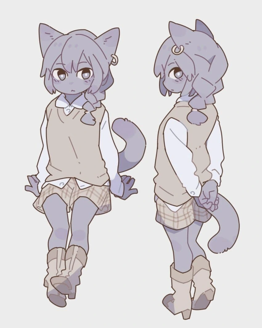 고양이 등 만지는 만화 - 이미지 2