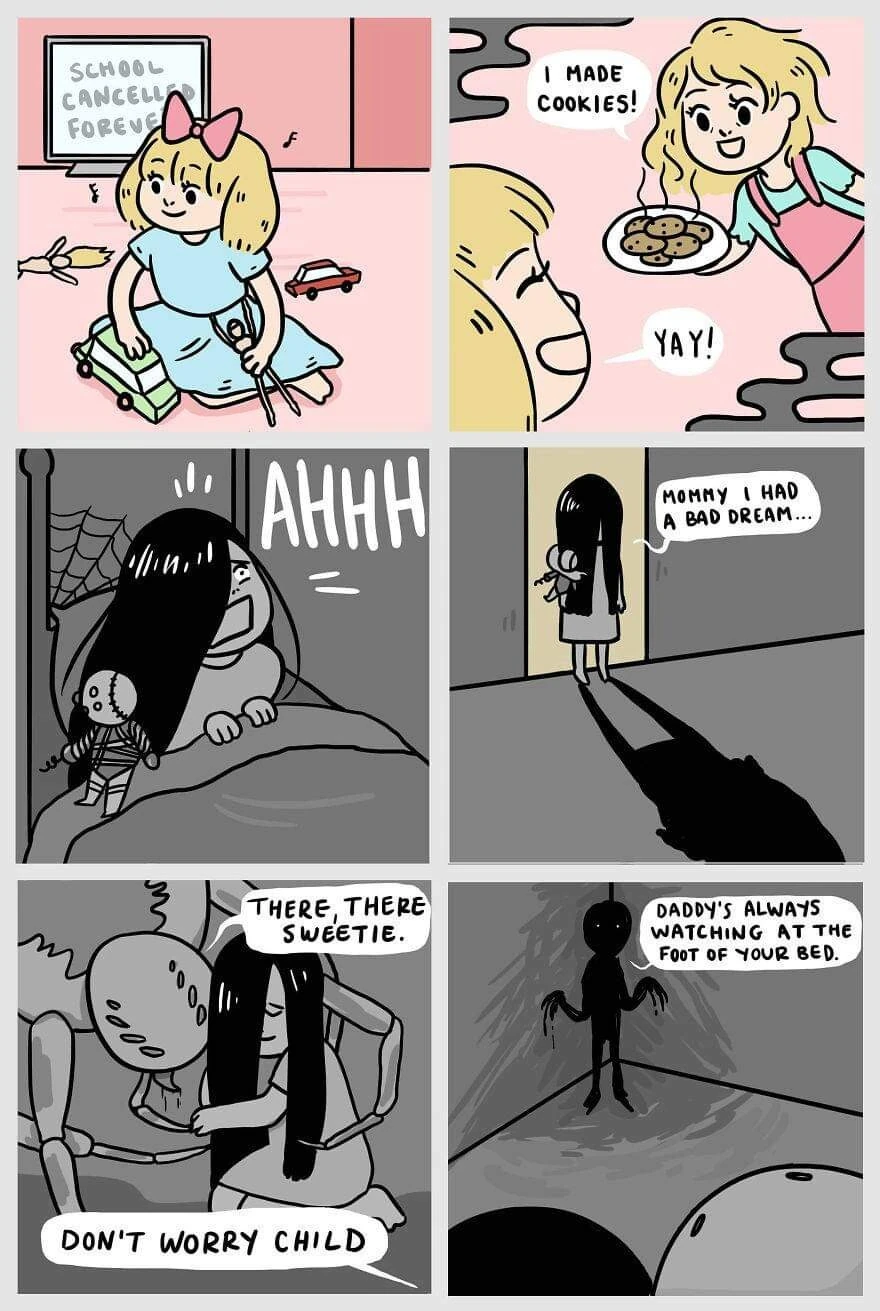 여자아이가 악몽을 꾼 만화.manga