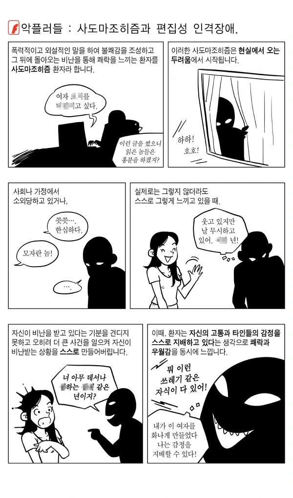 사도마조히즘과 편집성 인격장애.Manga
