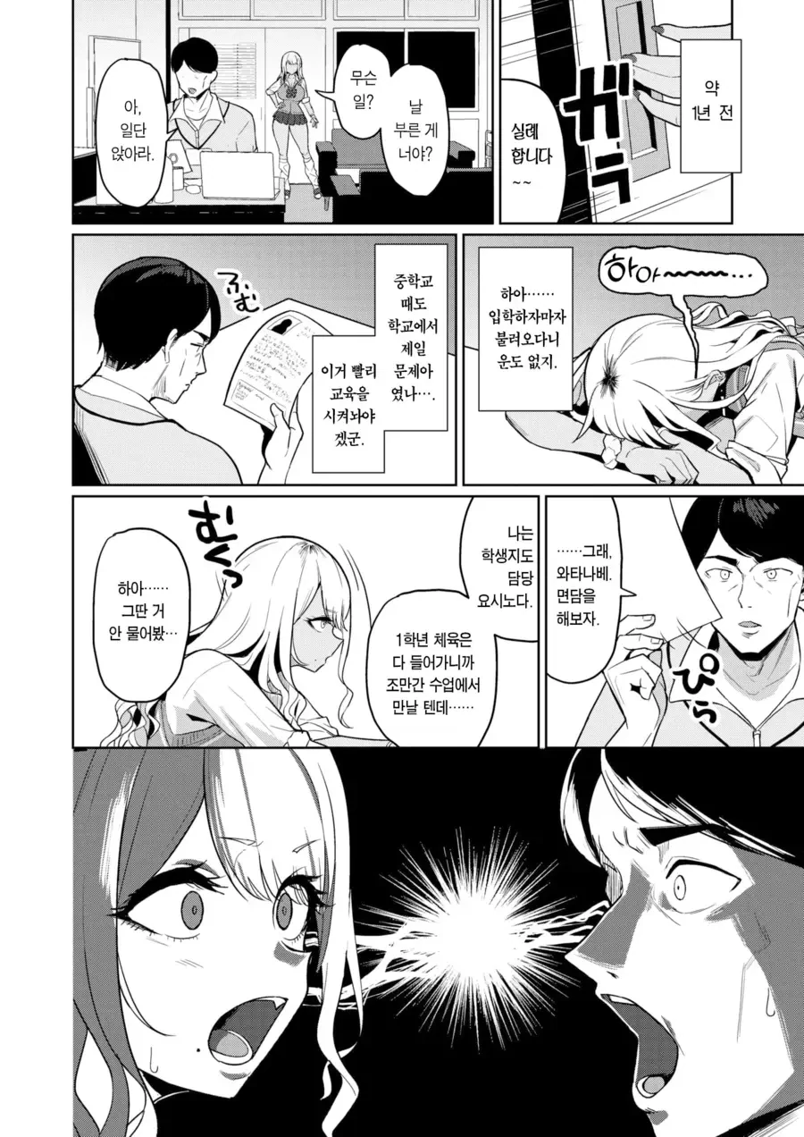 사이 안좋은 흑갸루와 선생님.manhwa