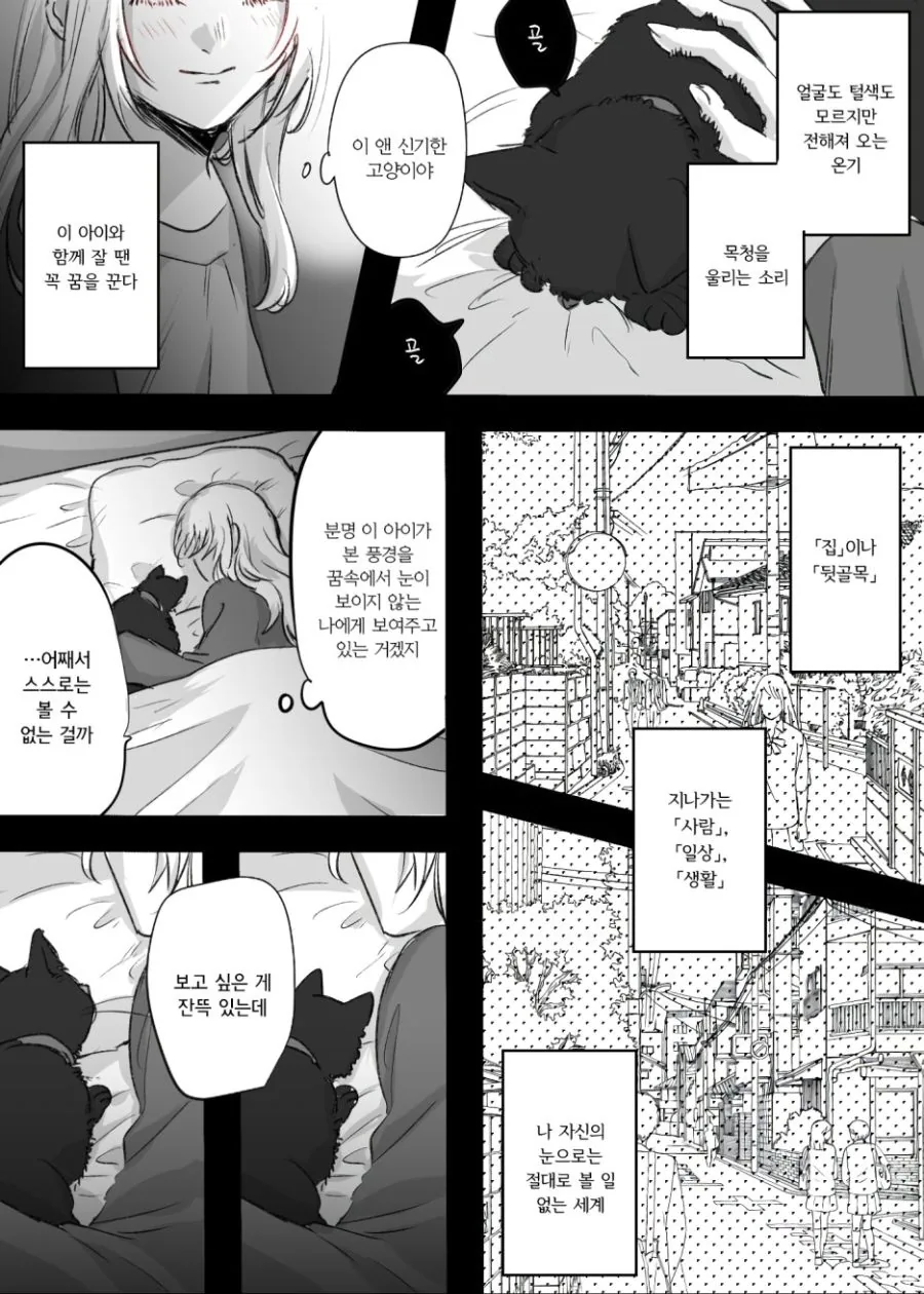 눈이 안보이는 소녀와 그녀의 고양2.Manga - 이미지 2