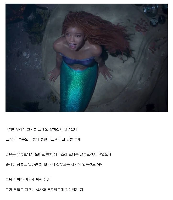 인어공주 실사화는 다 필요없고 인맥이 최고라는걸 알려준 작품이다