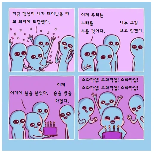 지구인의 생일 문화를 체험하는 외계인들.manhwa