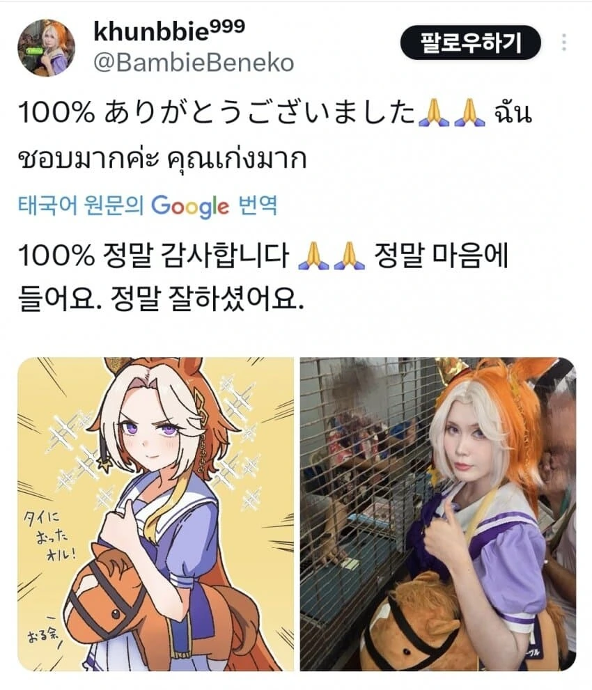 [말딸] 태국에 나타났다는 올붕이 코스어