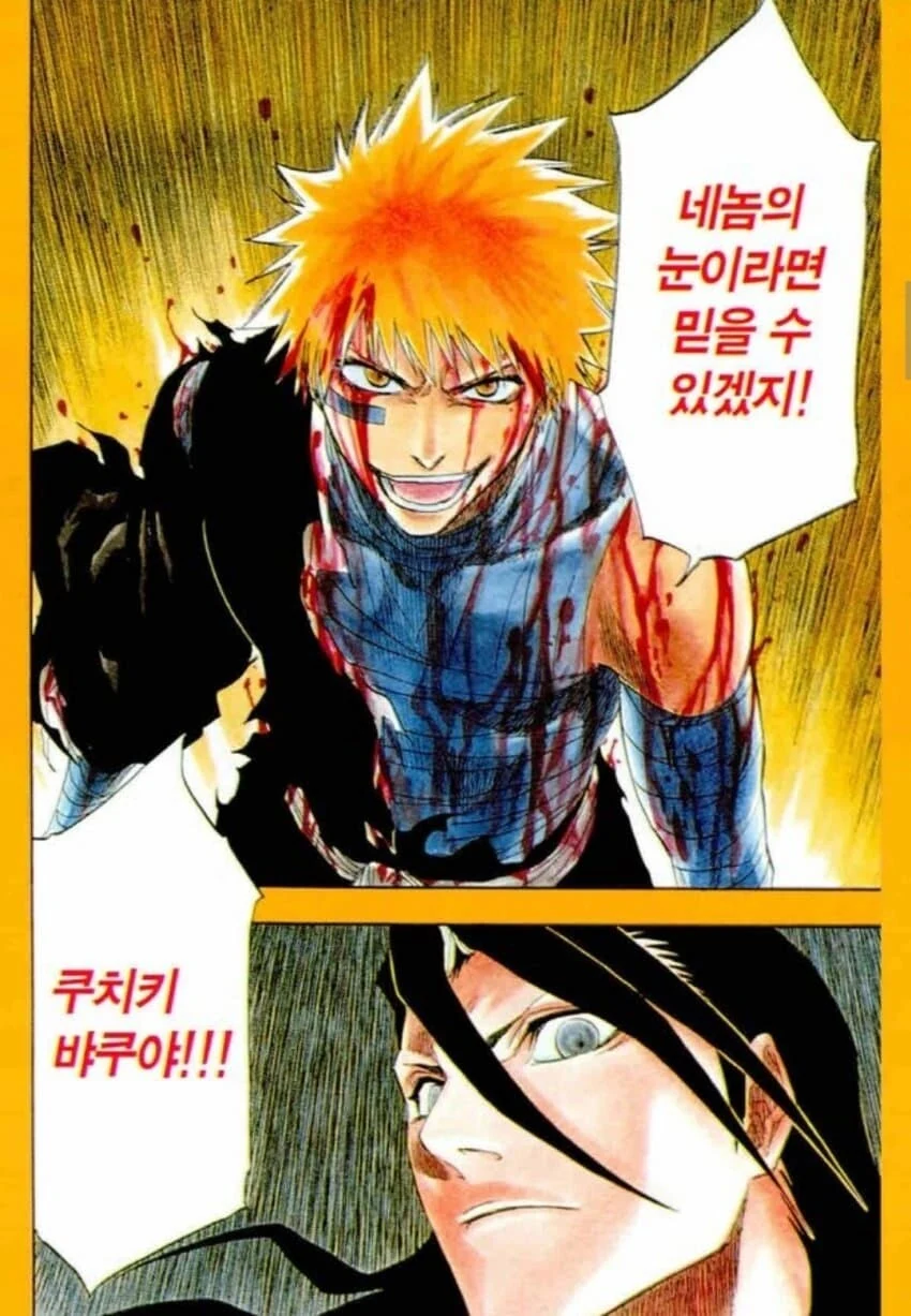블리치) 이치고가 만해이름을 유하바하로 부른는 만화 - 이미지 2
