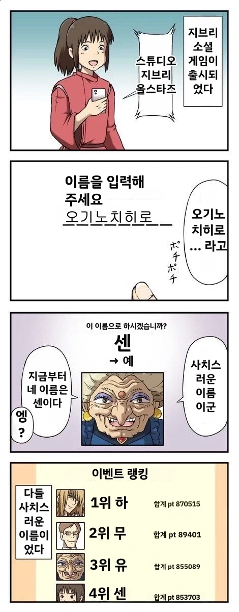 지브리 소셜 게임 하는 만화
