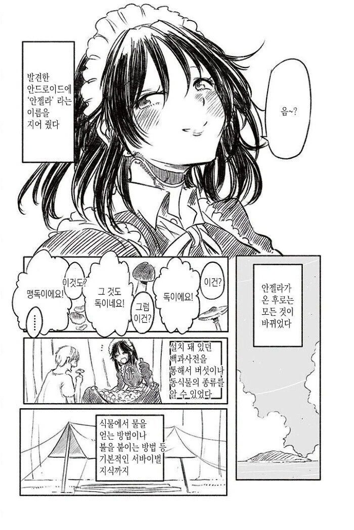 로봇메이드와 무인도에 조난당하는 만화 - 이미지 6