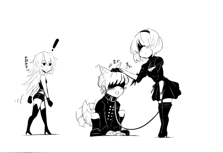 9S가 2B의 가랑이사이에 얼굴을 ㅂㄴ 만화.manwha