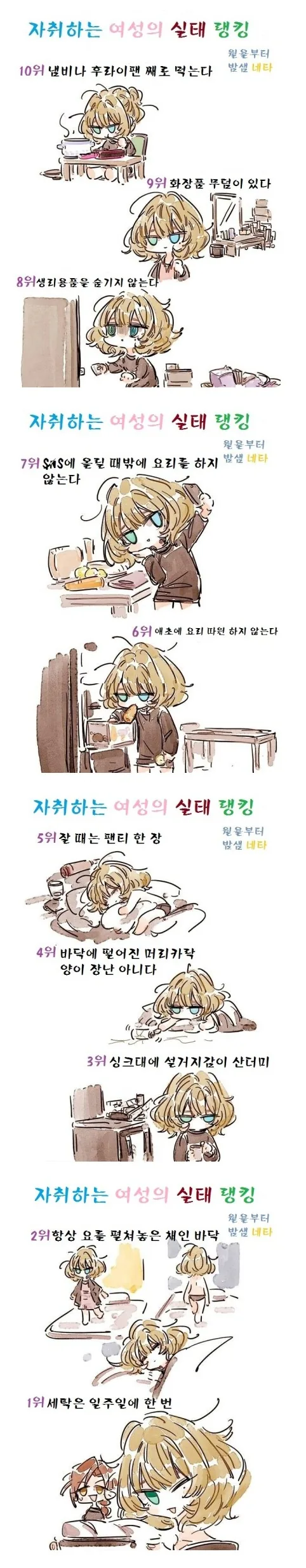 @)자취하는 남자여자 실태 만화