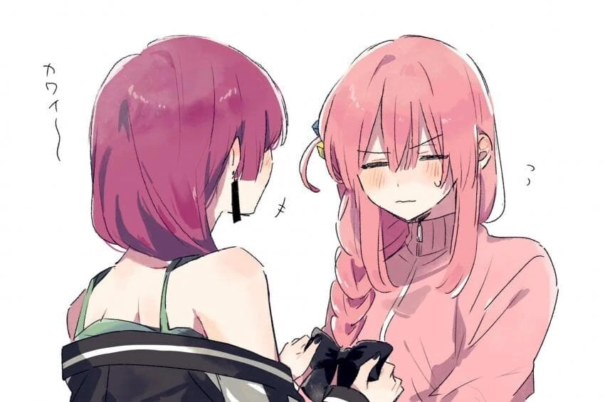 봇치 머리 묶어주는 알중녀.manga