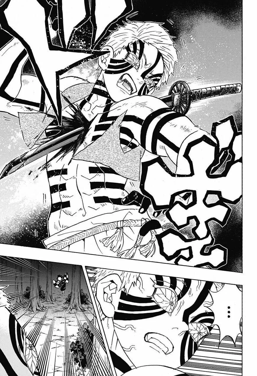 귀멸)탄지로 도발에 넘어간 아카자.manga