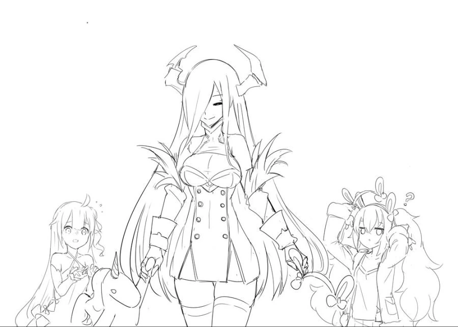 [벽람항로]러프와 실제 그림.manga - 이미지 2