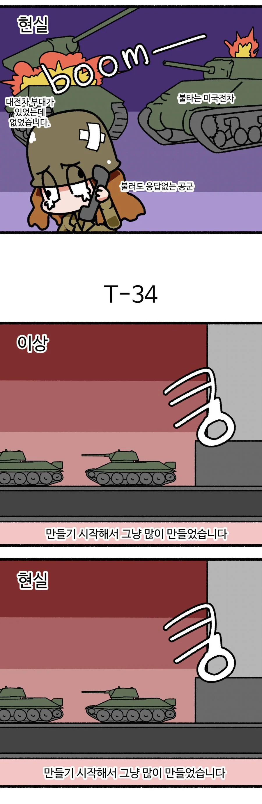 독일, 미국, 소련 탱크의 이상과 현실 만화.manhwa - 이미지 2