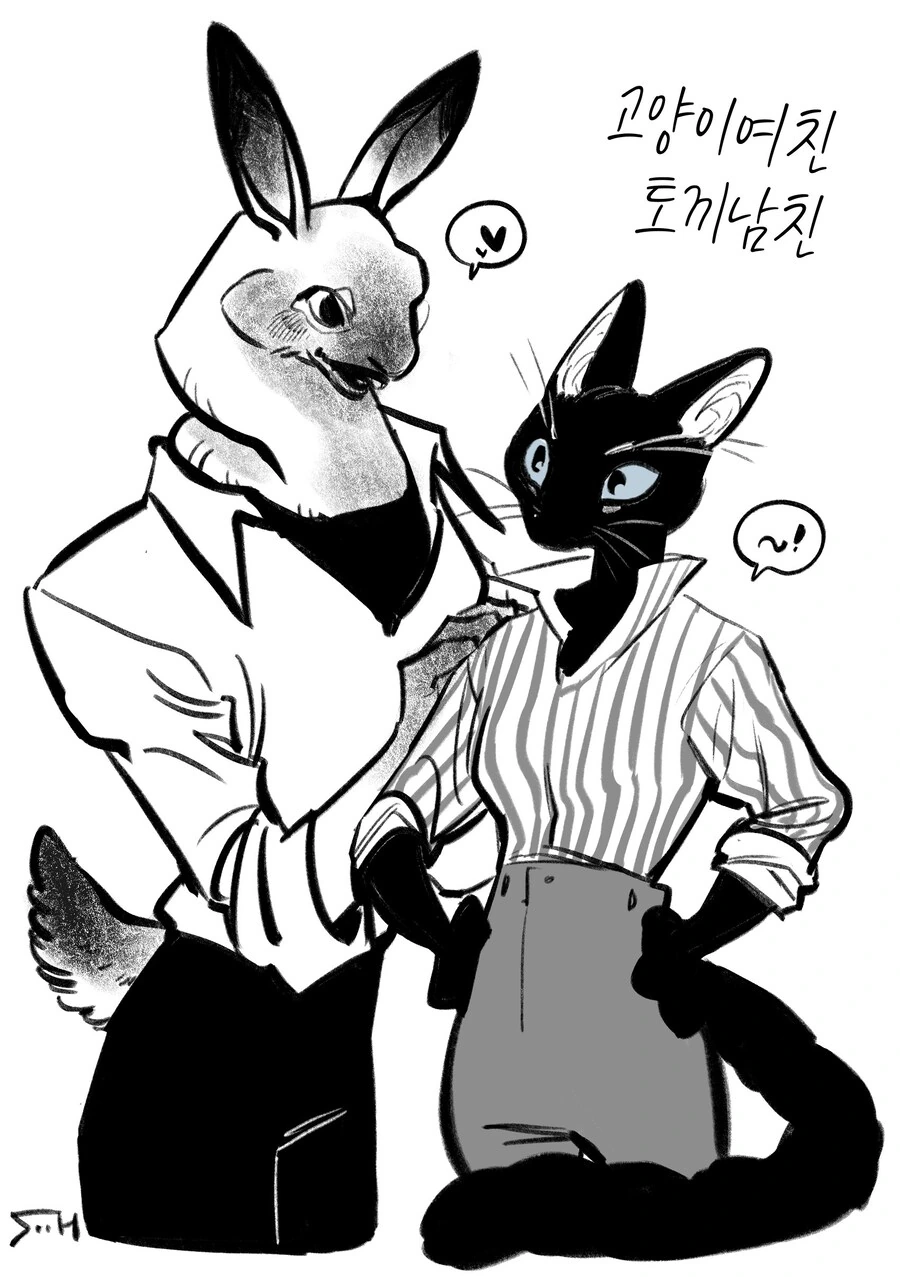 토끼와 고양이 순애. - 이미지 3