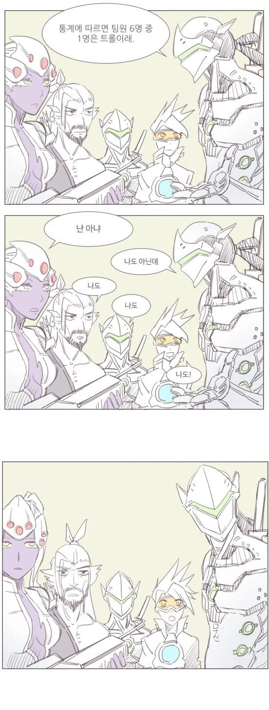 6명 중 1명은 트롤인 만화.manwha