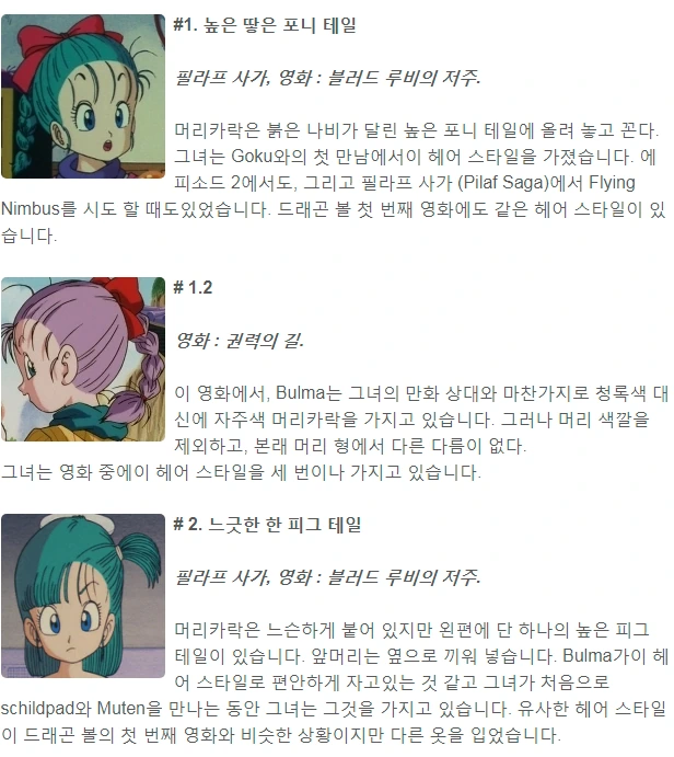 부르마 역대 헤어스타일.manga