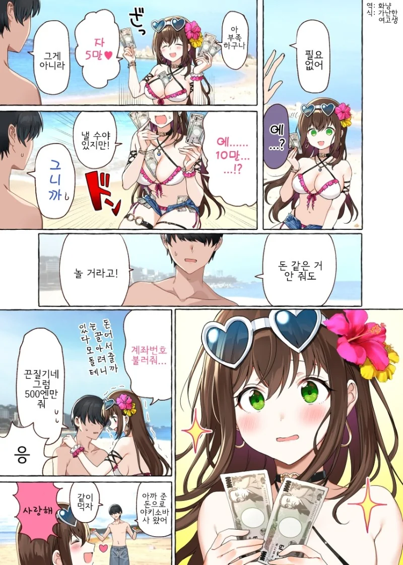 돈으로 뭘 사먹는 만화