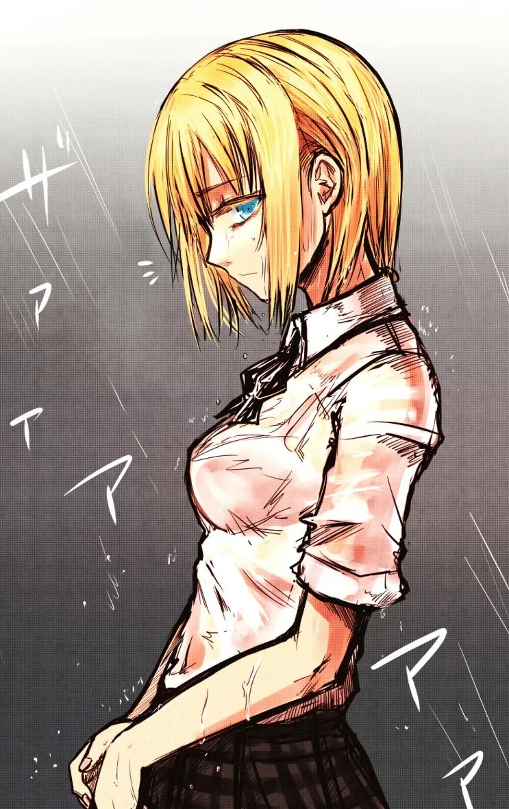 ㅎㅂ) 비에 젖은 금발 여고생 만화.manga - 이미지 3