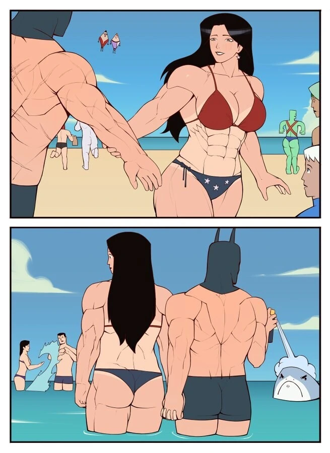 근육녀 누나랑 바다에 놀러가본 썰. manga
