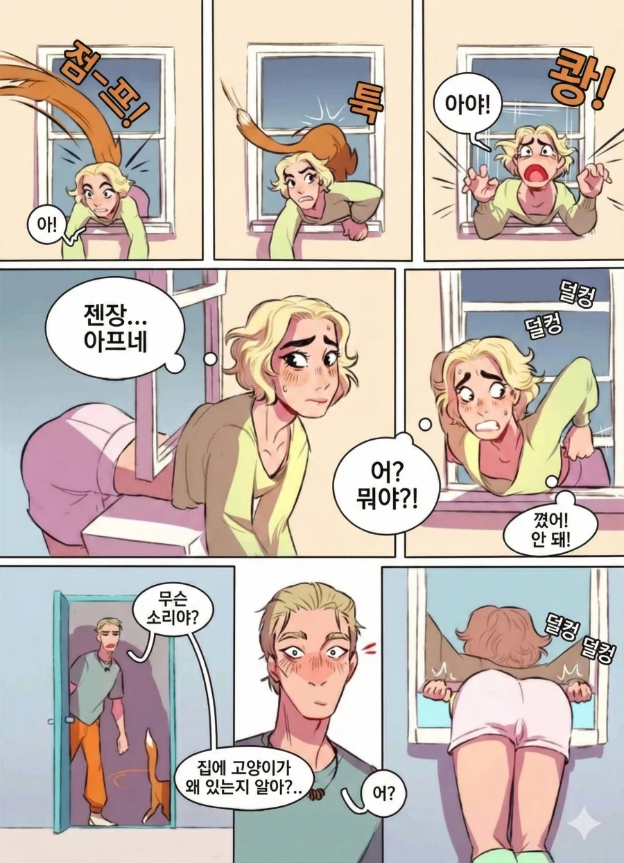 재수없는 의붓남동생이 창문에 껴버린 만화.jpg