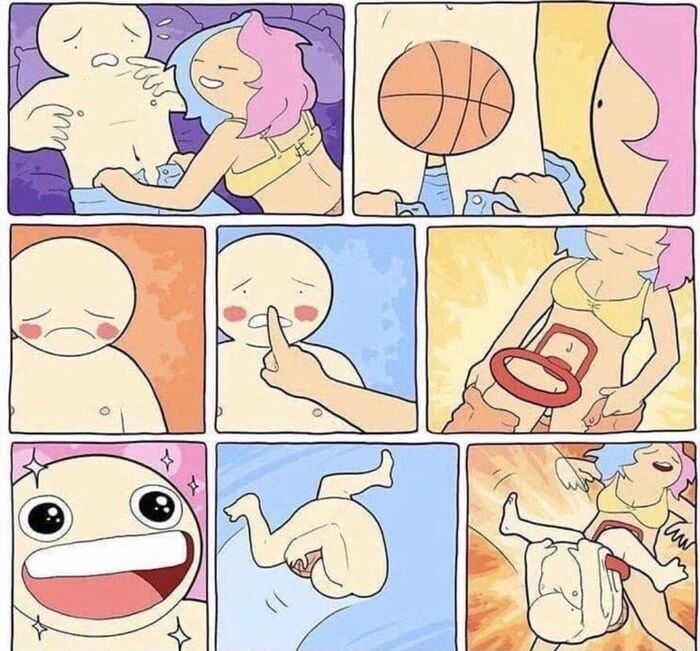 남자가 여자의 은밀한 곳에 집어넣는 만화