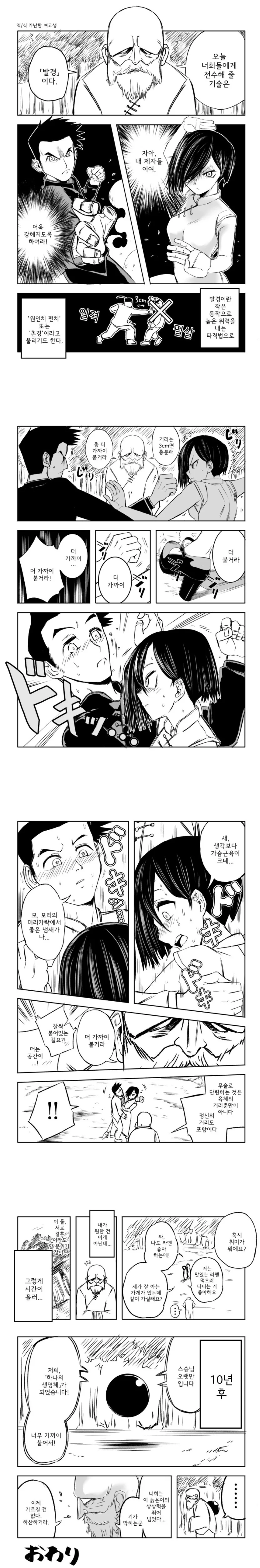 스승님에게 발경을 배우는.Manhwa