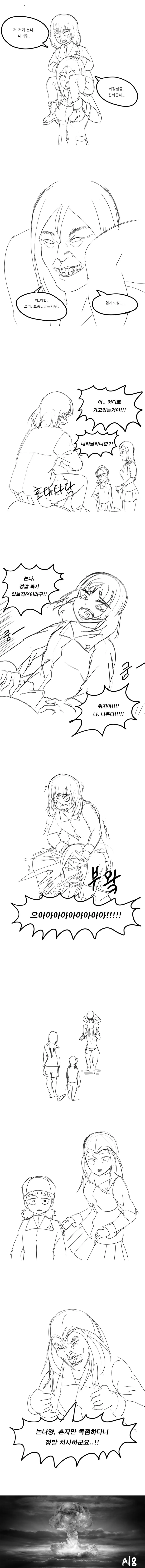 걸즈판처) 카츄샤가 포상 내려주는 만화
