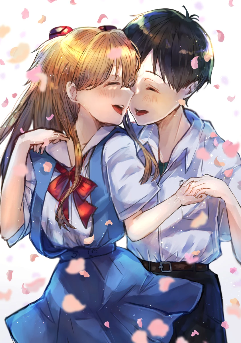 아스카랑 결혼해서 행복하게 사는 신지