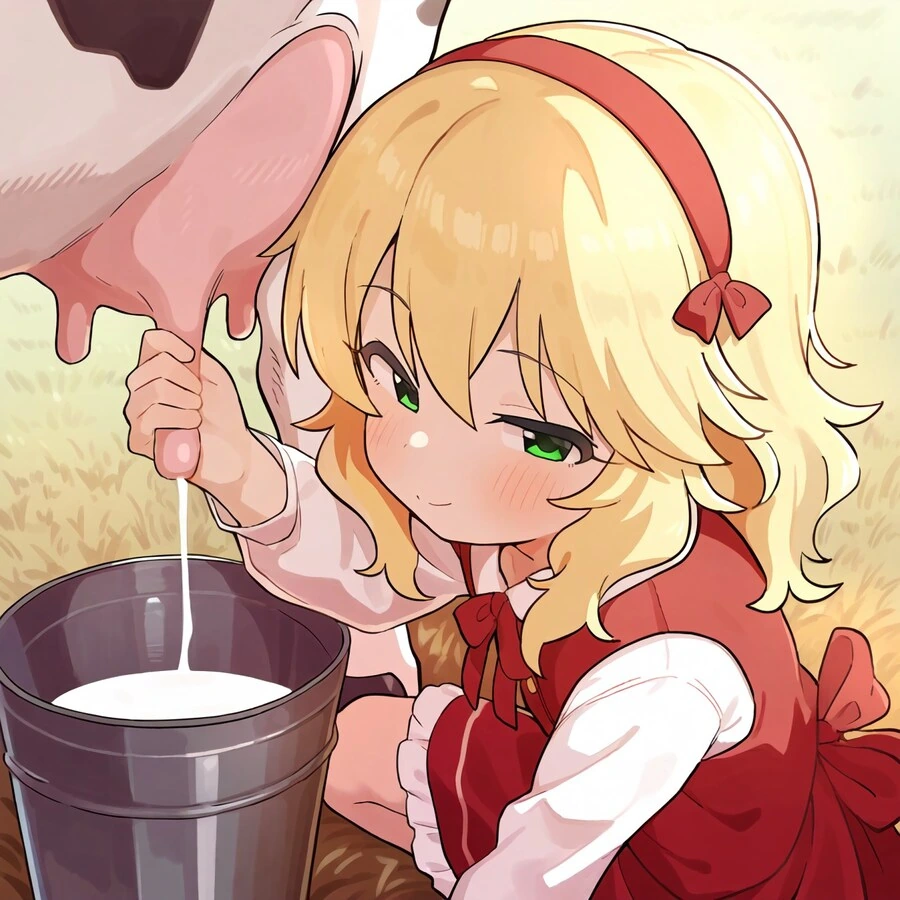 @) 모모카 착유