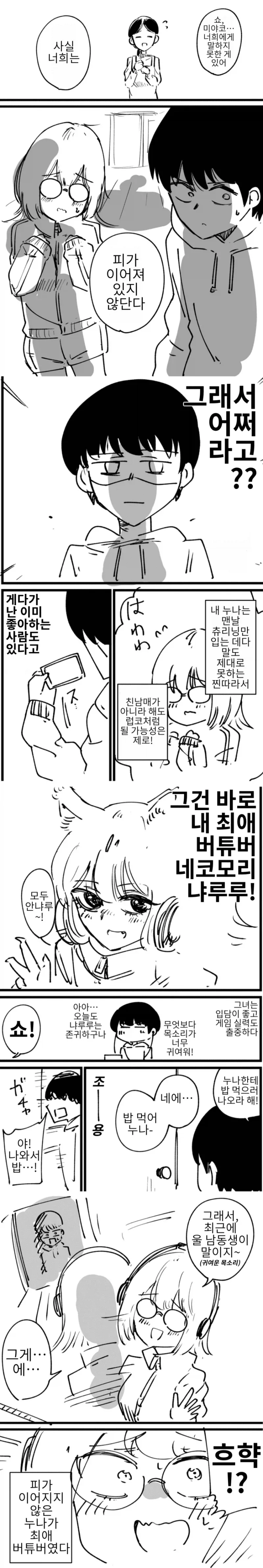 피가 이어지지 않은 누나가 최애 버튜버였다.manhwa