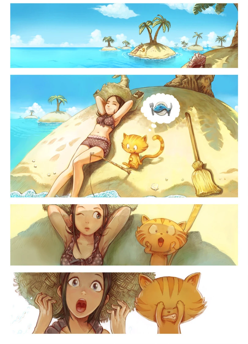 물고기에게 잡아먹히는 만화.manwha