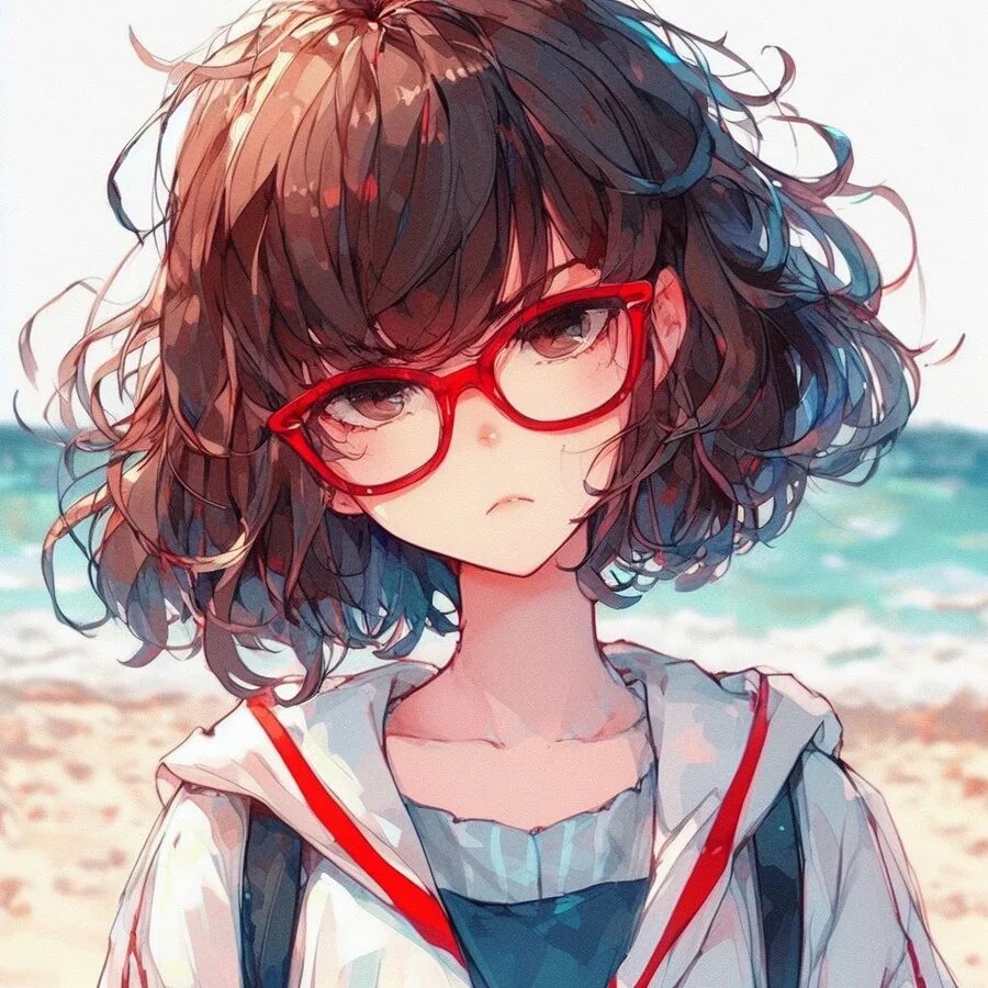 빙] 기분이 좋지 않은 안경 미소녀 - 이미지 2