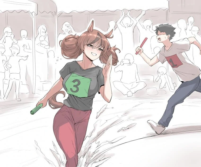 [말딸] 자식 운동회에서 계주 뛰는 유부녀 네이처