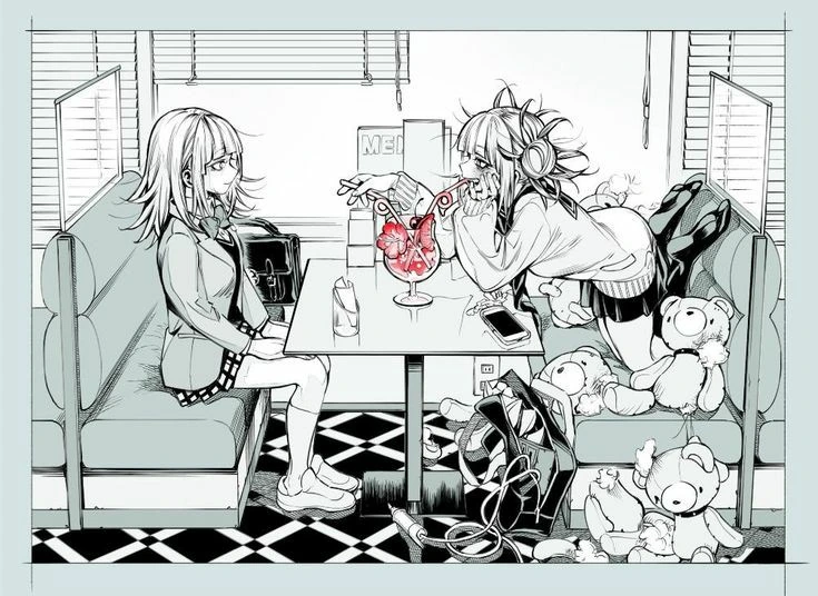 (히로아카)중학생 시절의 토가 히미코와 성장한 토가 히미코.manga