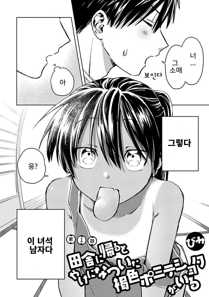호모) 갈색 포니테일을 한 사촌동생 만화 - 이미지 2