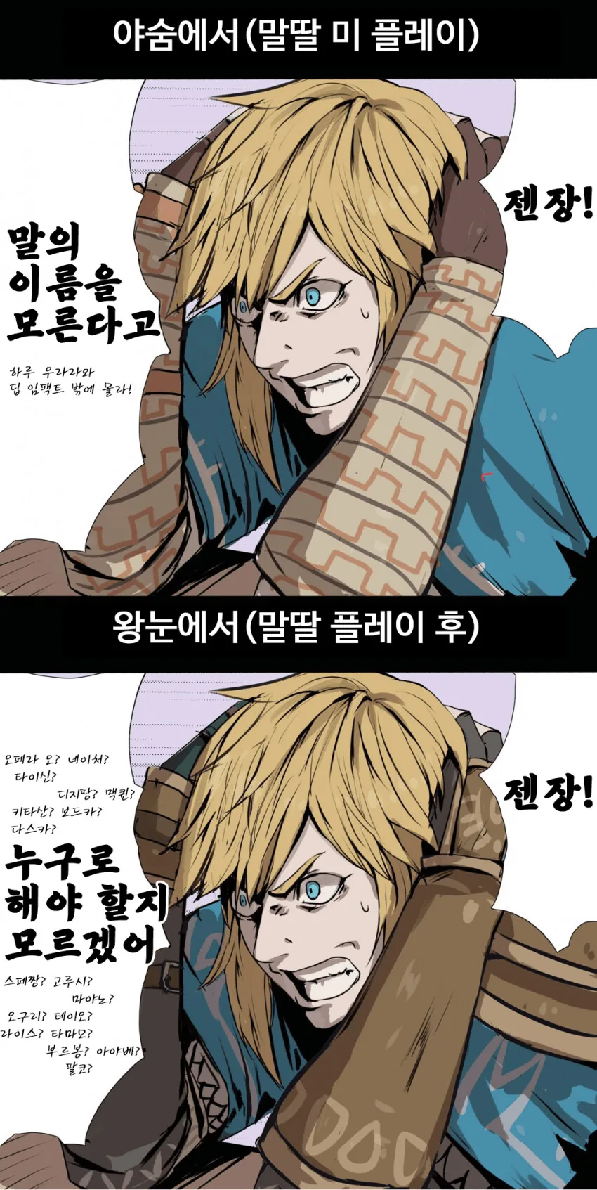 젤다) 말딸 하기 전/후